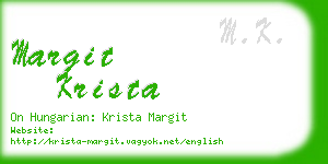 margit krista business card